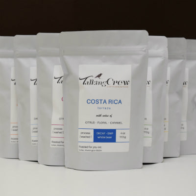 Talking Crow Coffee Roasters Swiss Water Decaf Sampler set