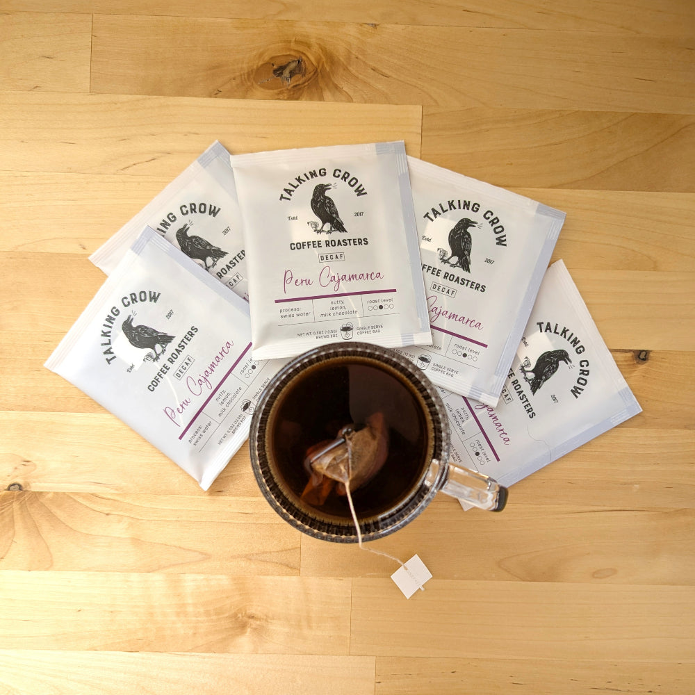 Decaf Peru Sachet Coffee – Talking Crow Coffee Roasters, LLC