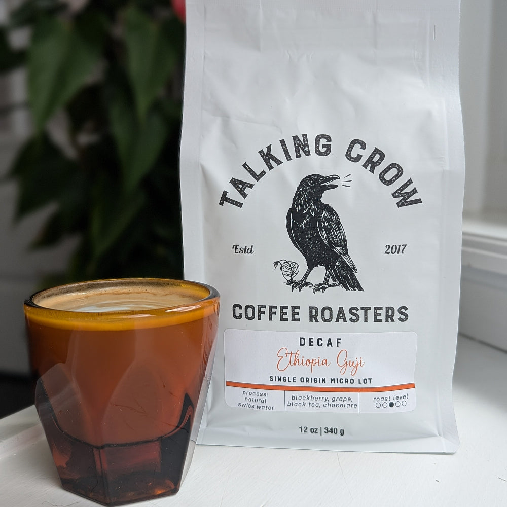 Decaf Ethiopia Guji - organic – Talking Crow Coffee Roasters, LLC